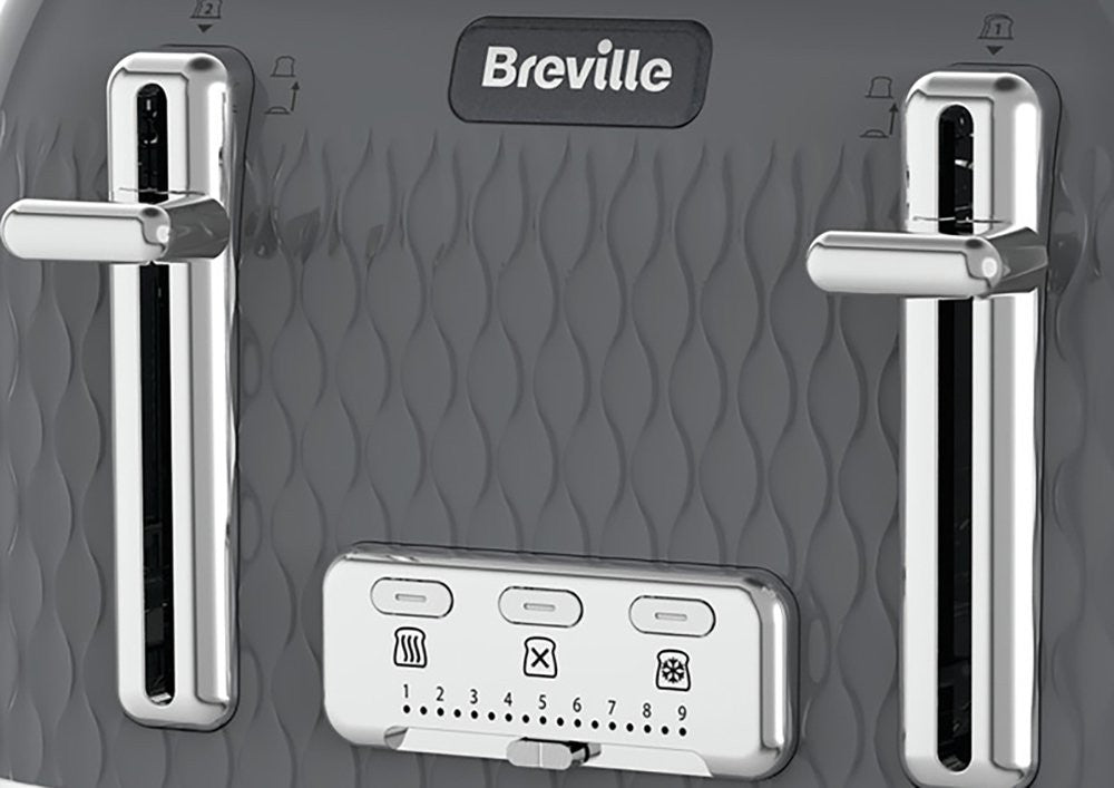 Breville VTR013 Curve 4 Slice Toaster - Grey and Chrome