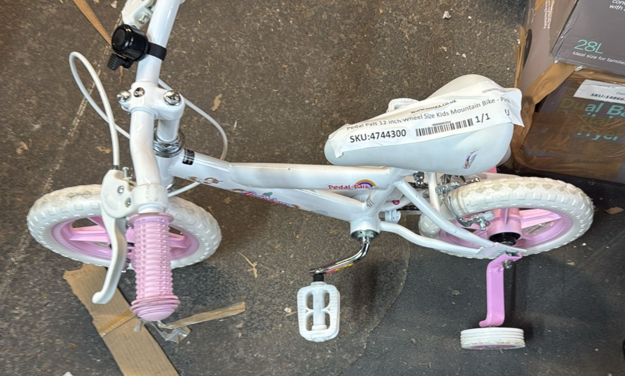 Pedal Pals 12 inch Wheel Size Kids Mountain Bike - Pink
