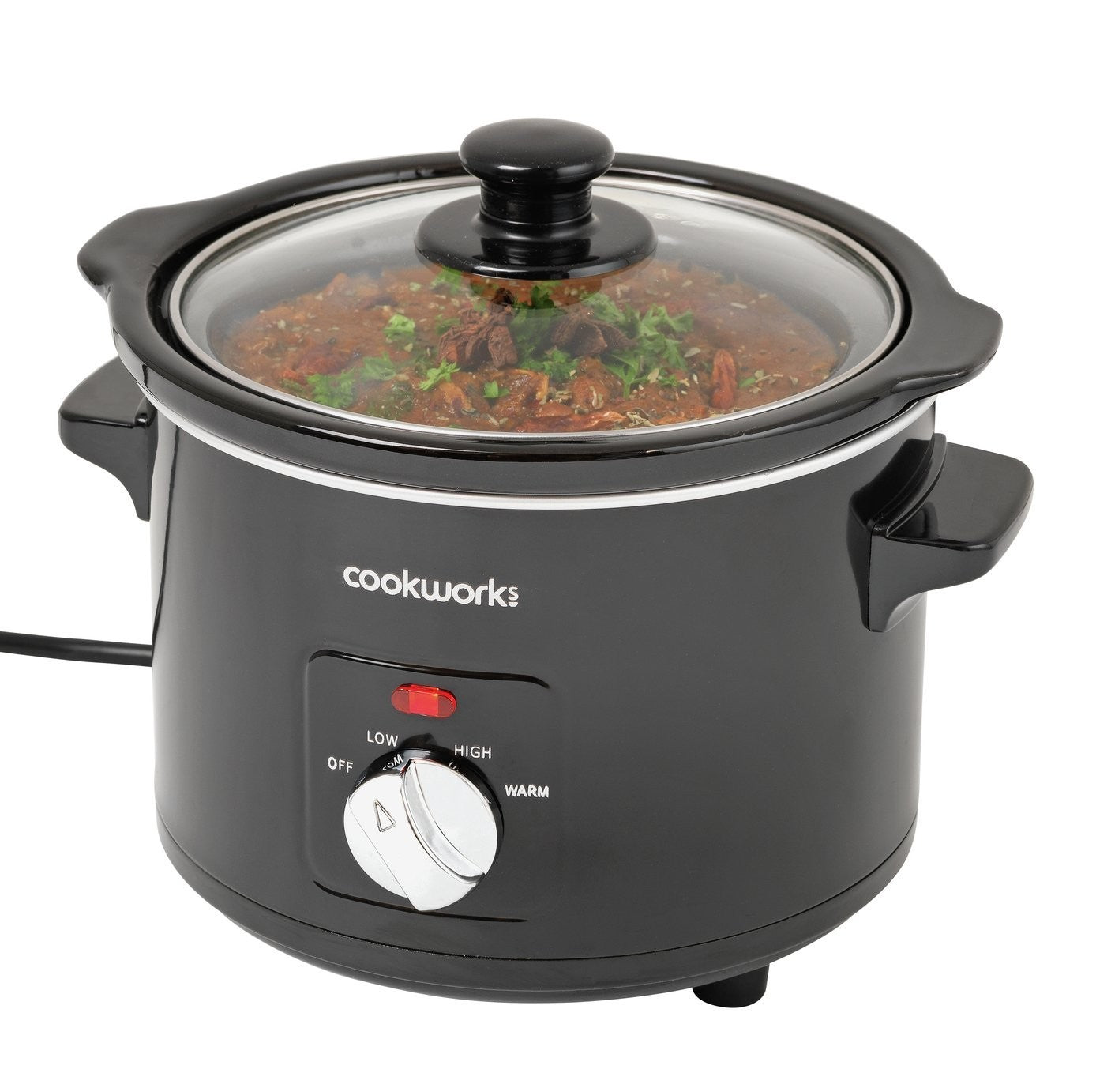 Cookworks 1.5L Compact Slow Cooker - Black