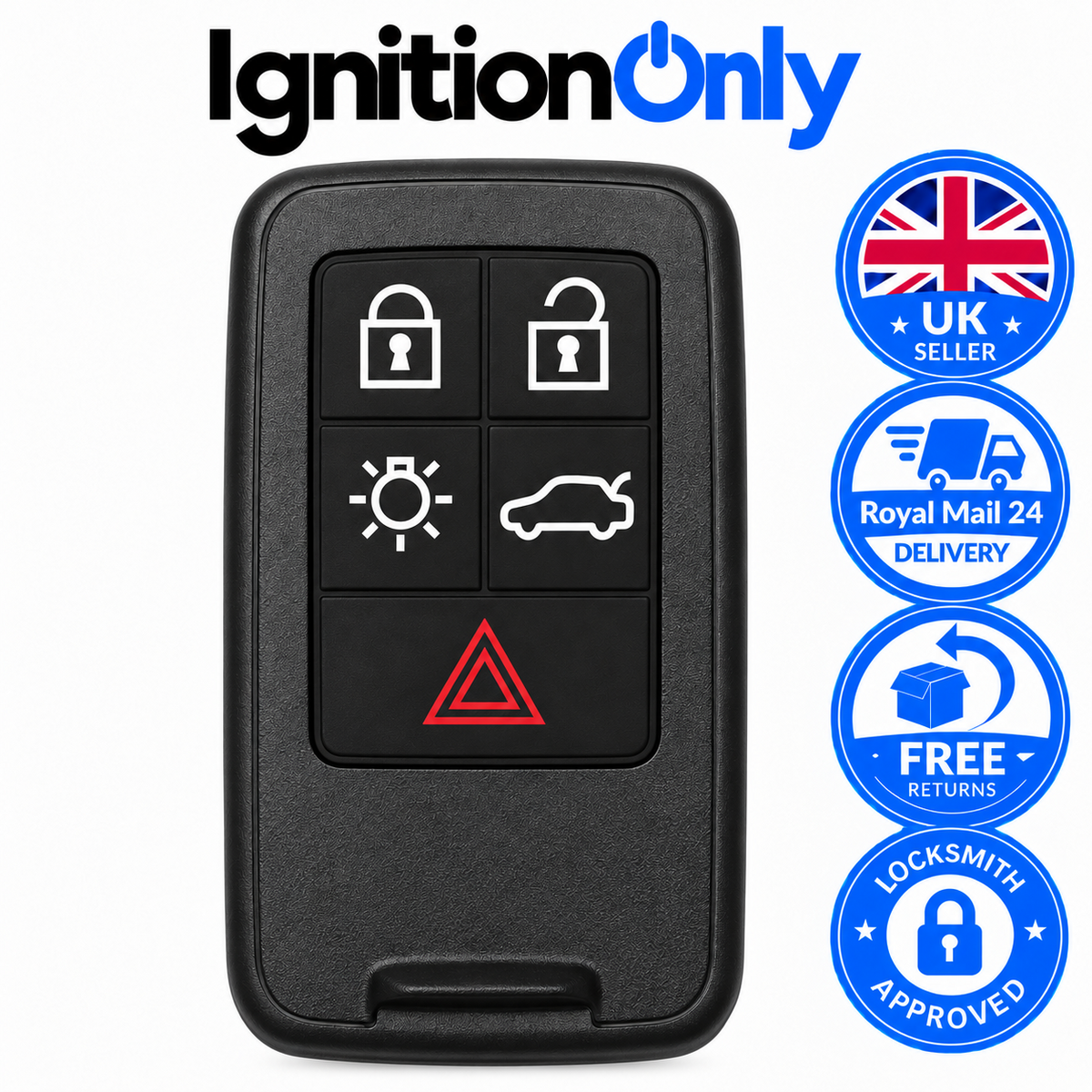 Smart Remote Key Fob for Volvo XC60 2010-2017 WK49264 Replacement