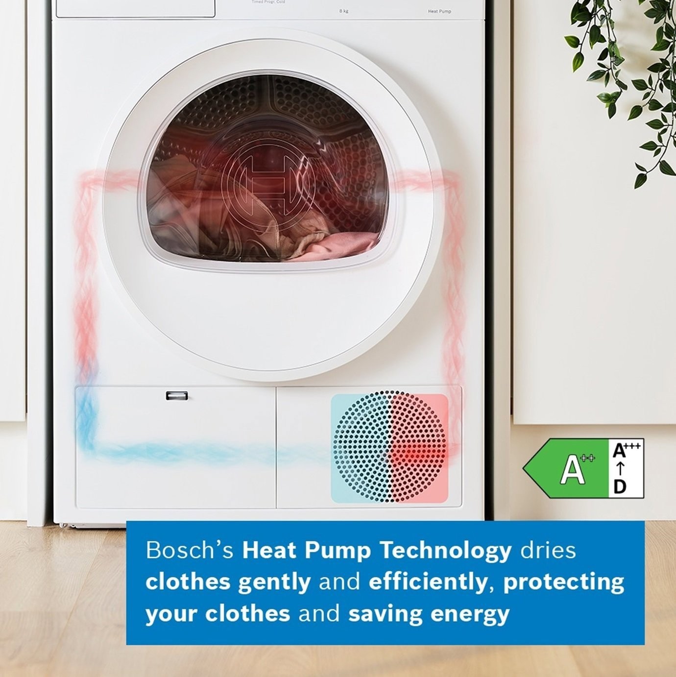 Bosch WQG245R2GB 9kg Heat Pump Tumble Dryer - Graphite