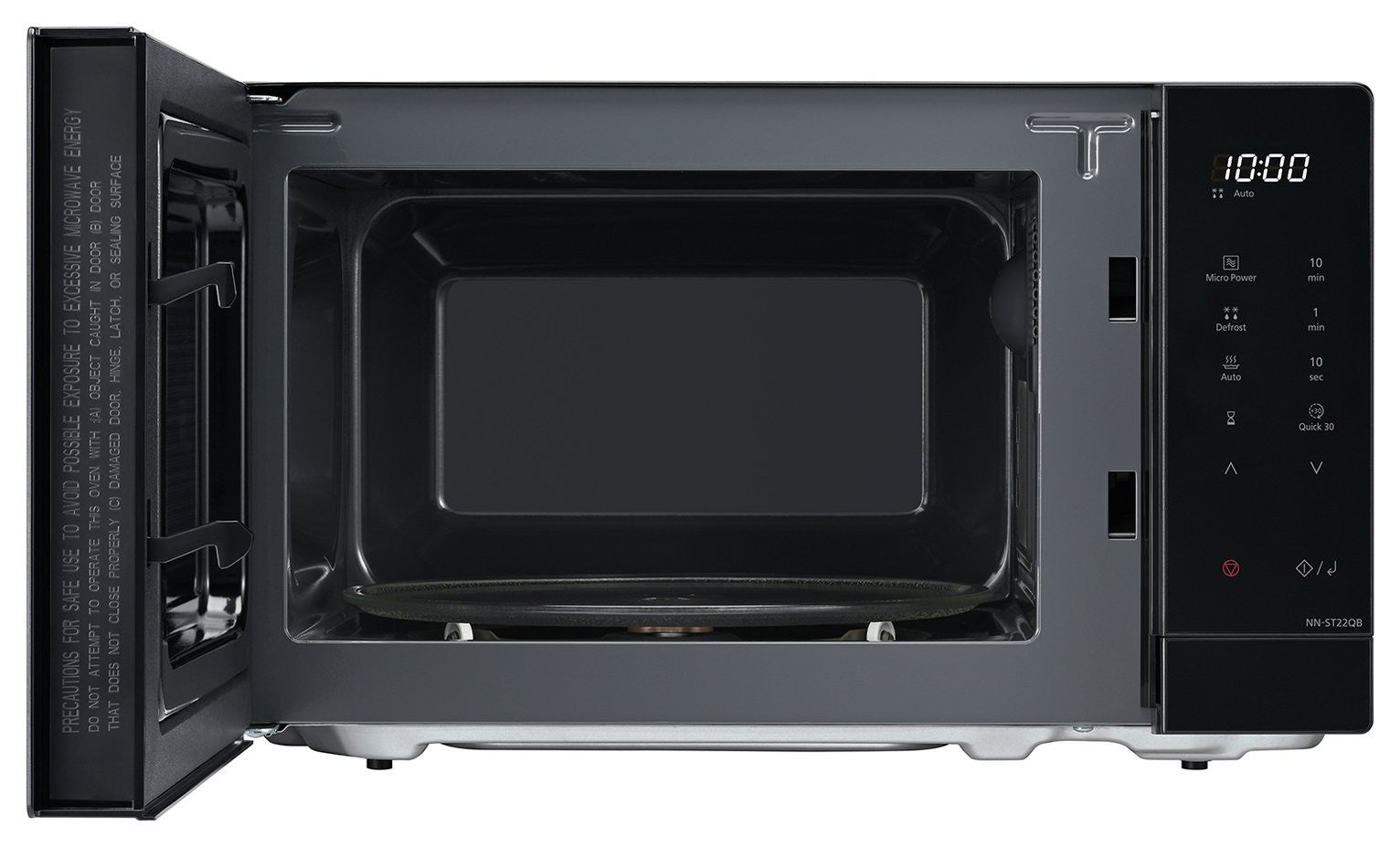 Panasonic NN-ST22QBBPQ 20L 800W Standard Microwave - Black