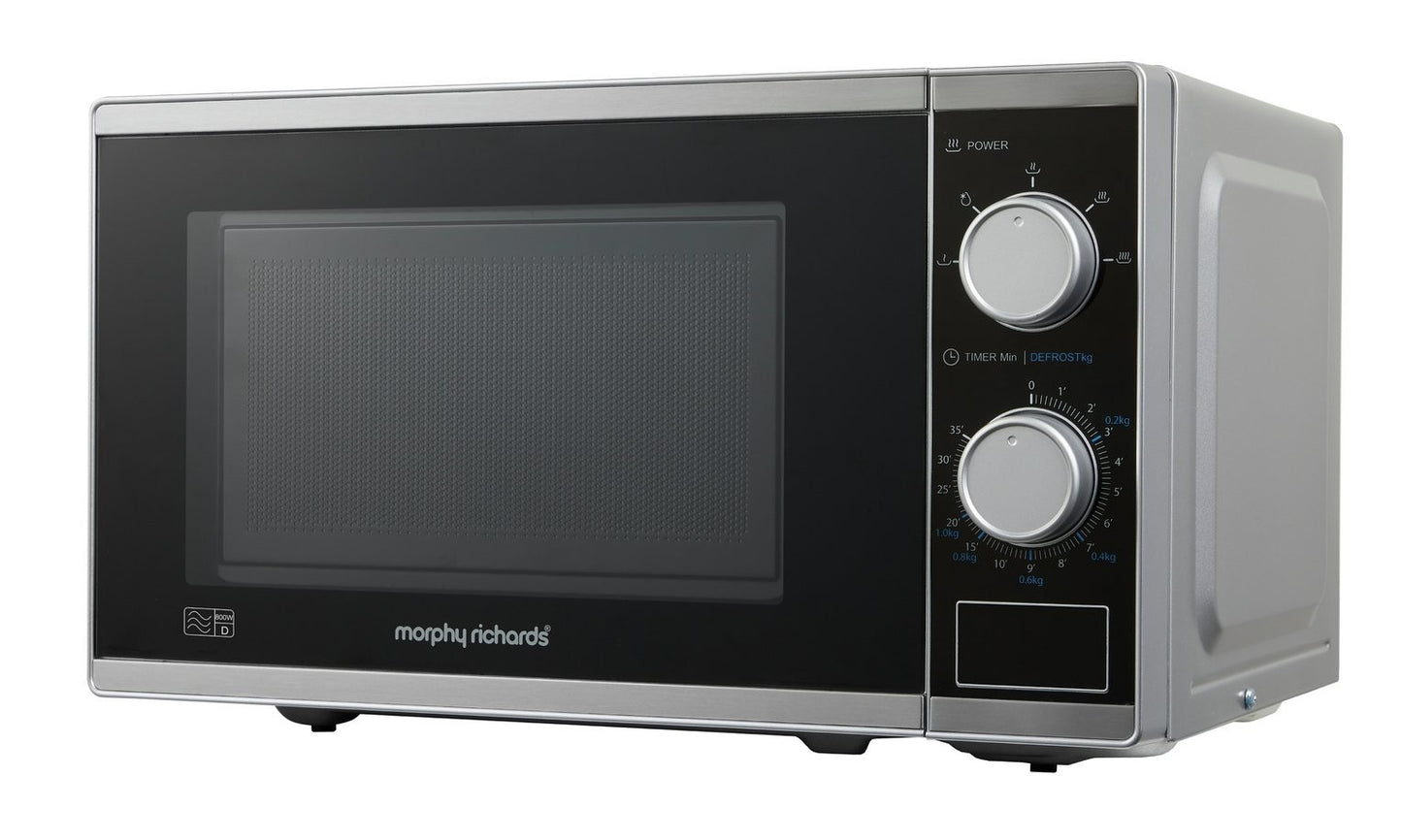 Morphy Richards 20L 800W Solo Standard Microwave - Silver