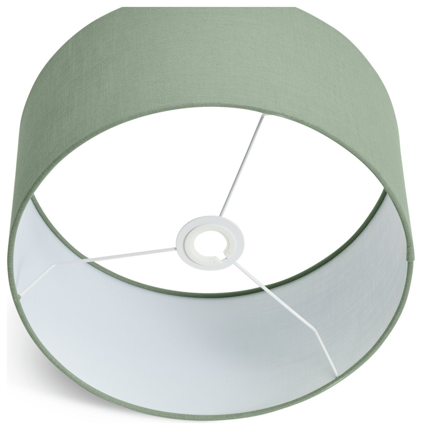 Home Serene Green Fabric Drum Lamp Shade | 35cm | Easy Fit