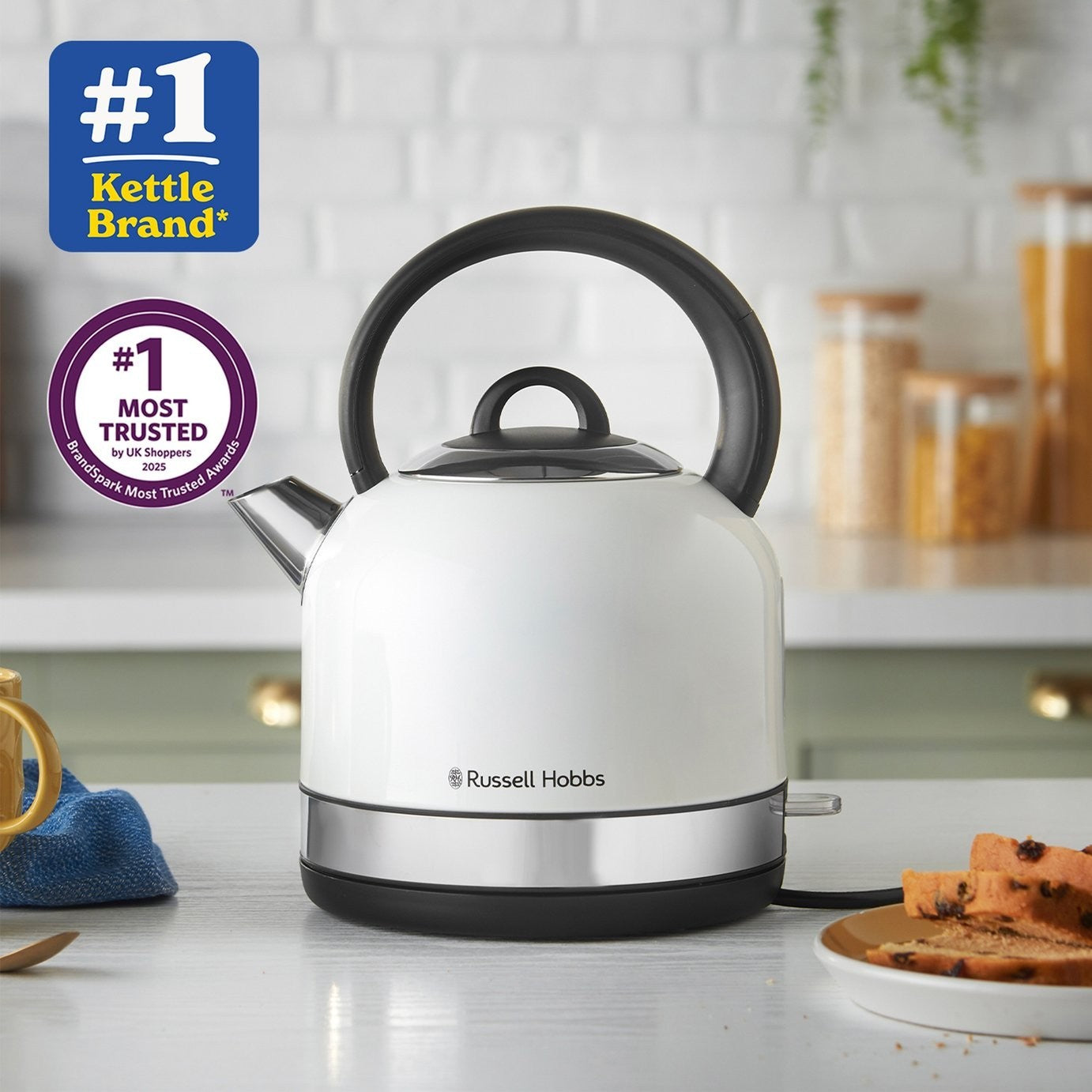 Russell Hobbs Worcester Dome Kettle Stainless Steel 23904