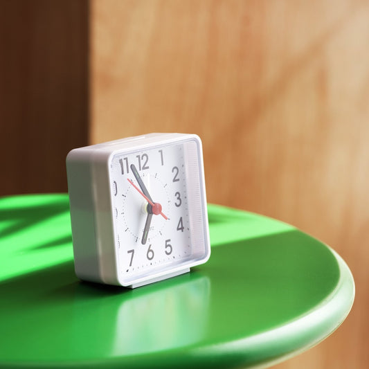 Home Analogue Alarm Clock - White
