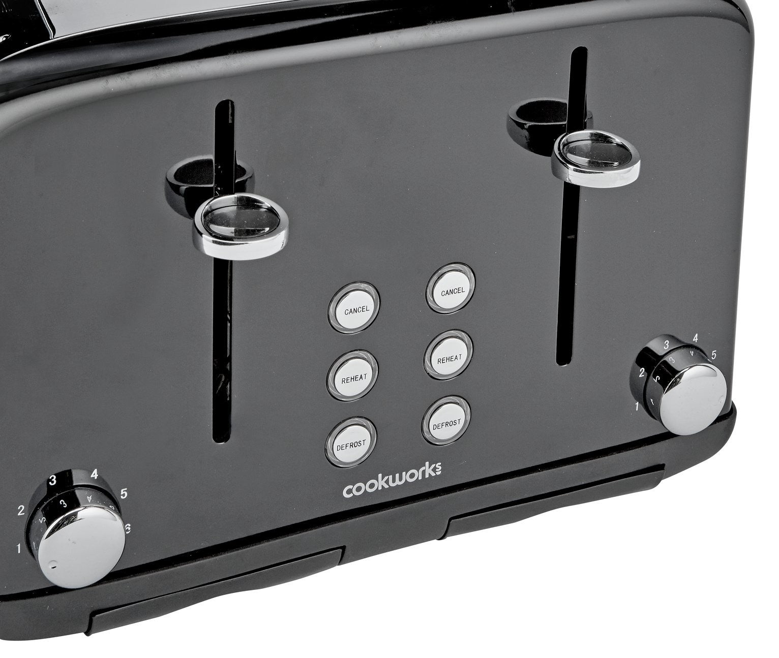 Cookworks Pyramid 4 Slice Toaster - Black