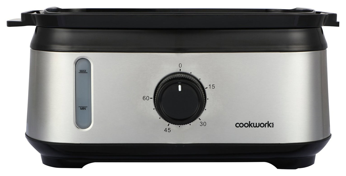 Cookworks FS1400-GS 2 Tier Steamer - Stainless Steel
