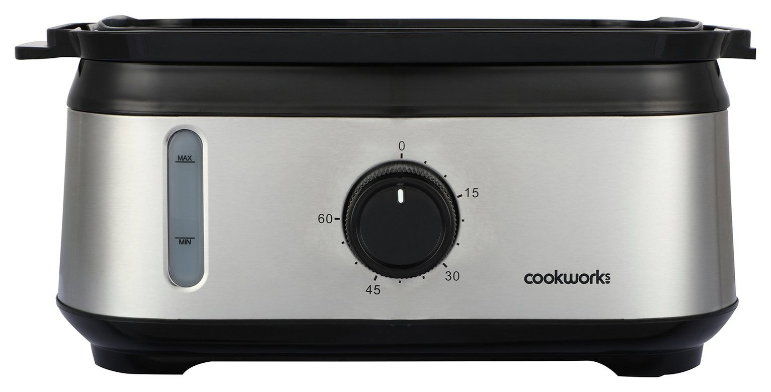 Cookworks FS1400-GS 2 Tier Steamer - Stainless Steel