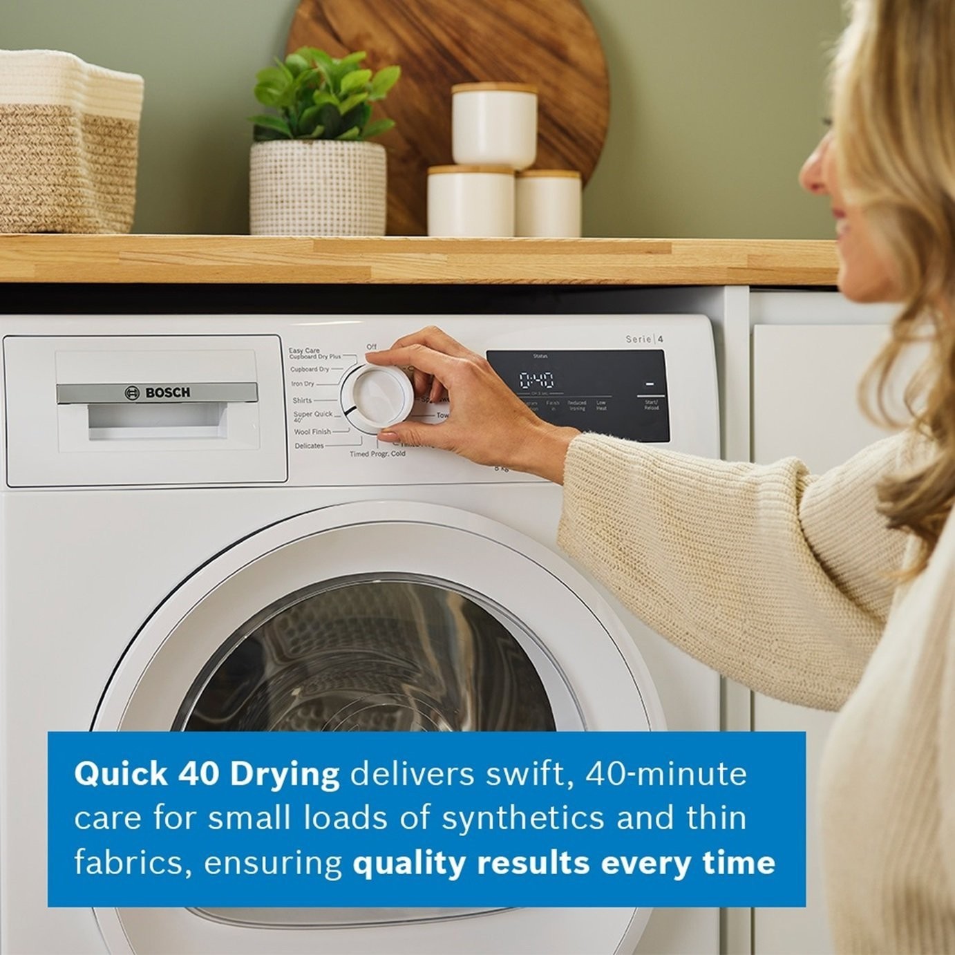 Bosch WQG245R2GB 9kg Heat Pump Tumble Dryer - Graphite