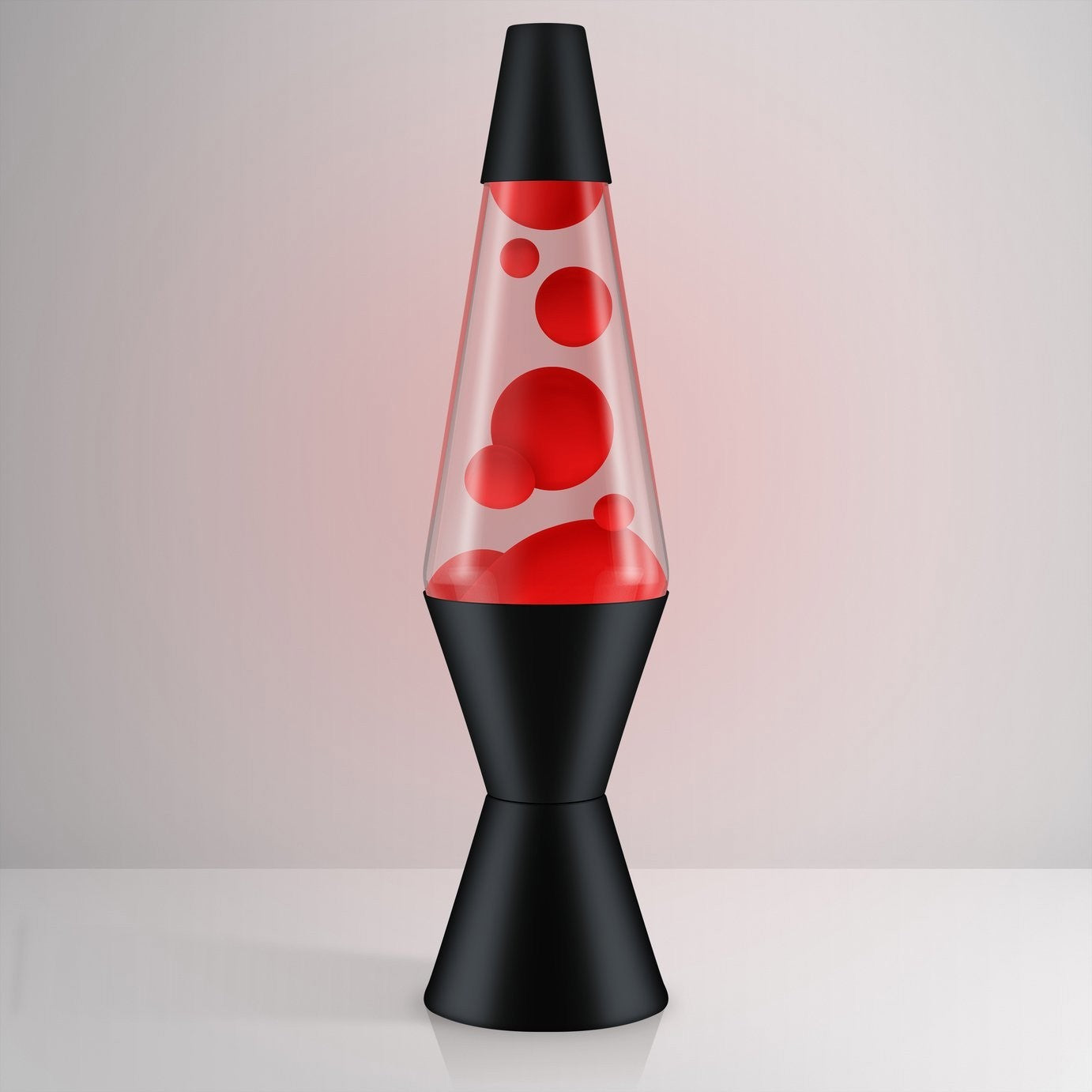 Black Lava Lamp 14.5in - Red