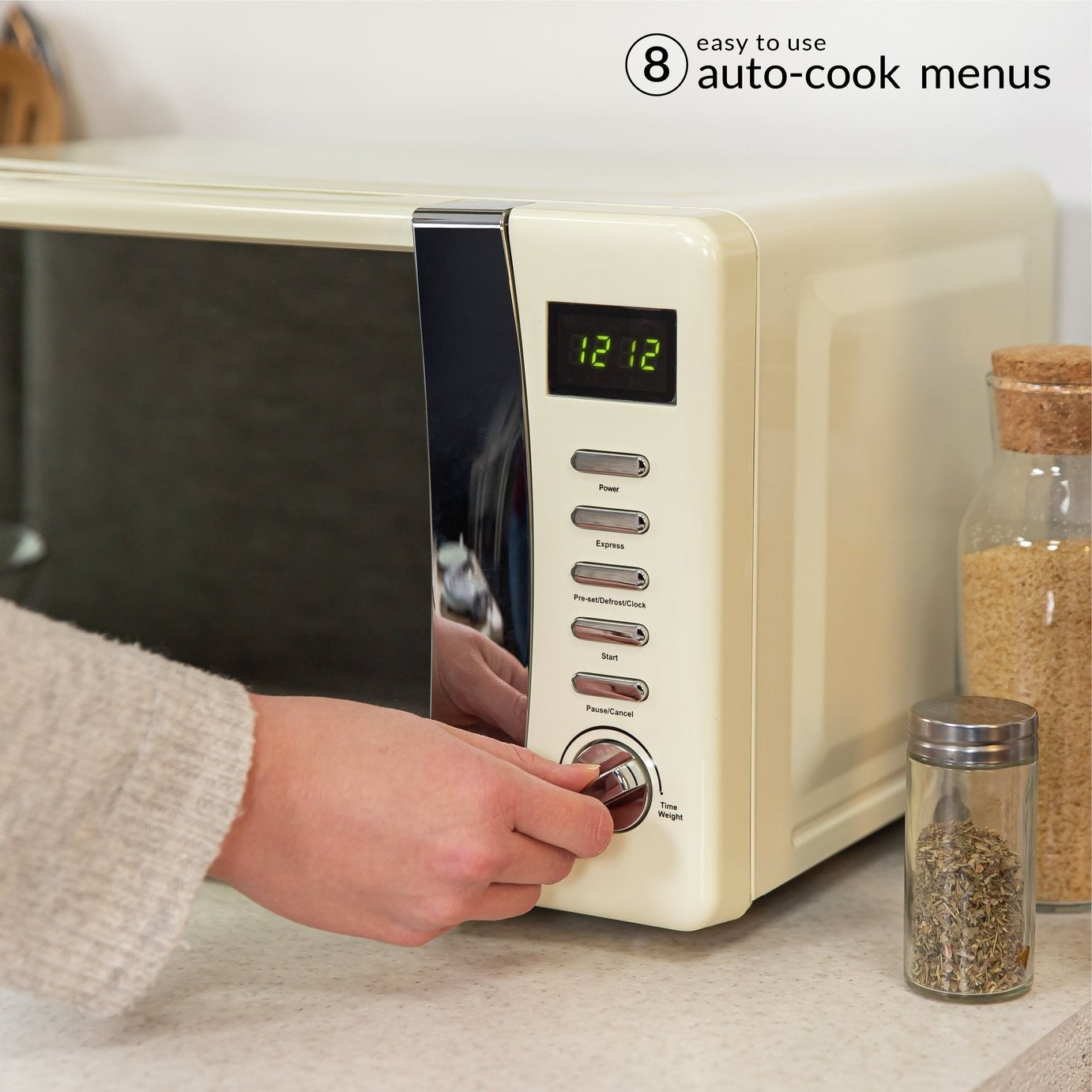 Russell Hobbs Worcester 700W Standard Microwave - Cream