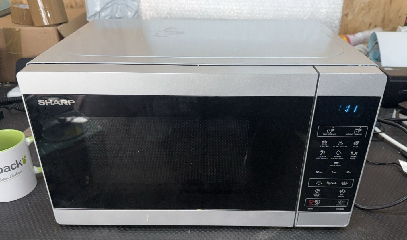 Sharp 800W Standard Microwave YC-MS02U-S - Silver