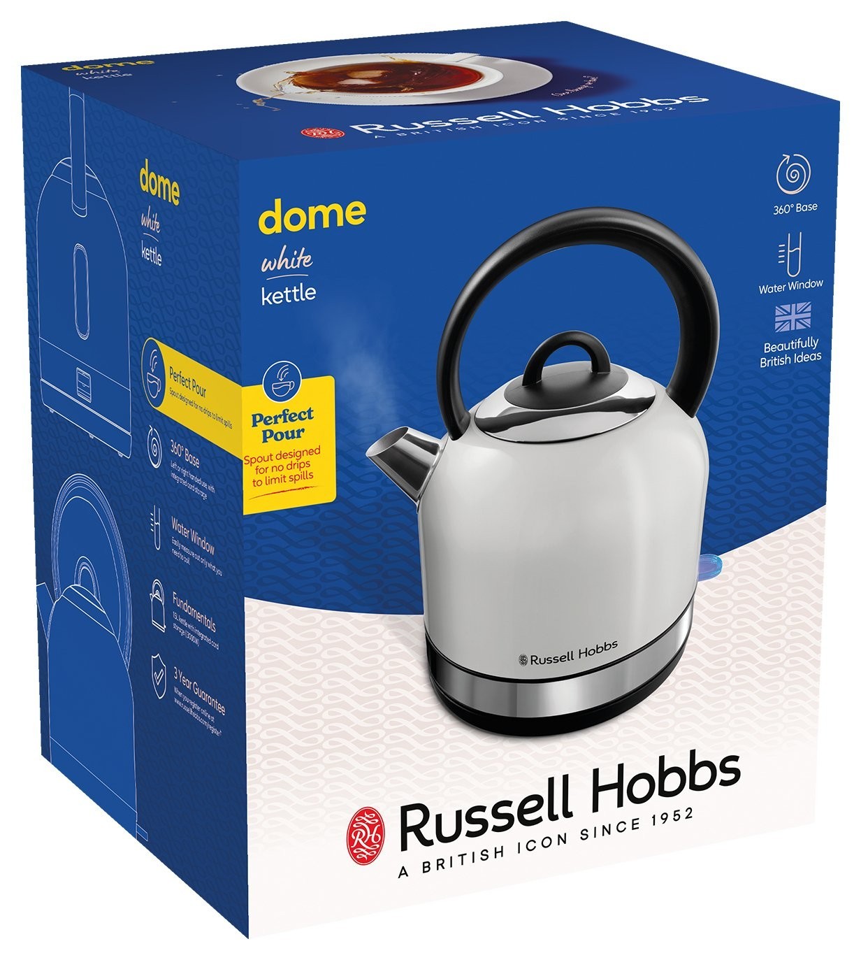 Russell Hobbs Worcester Dome Kettle Stainless Steel 23904
