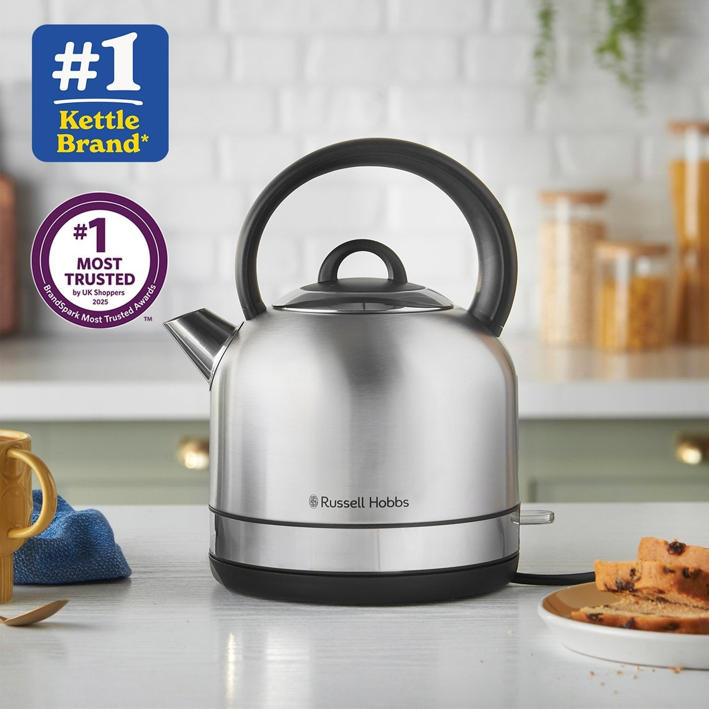 Russell Hobbs Worcester Dome Kettle Stainless Steel 23908