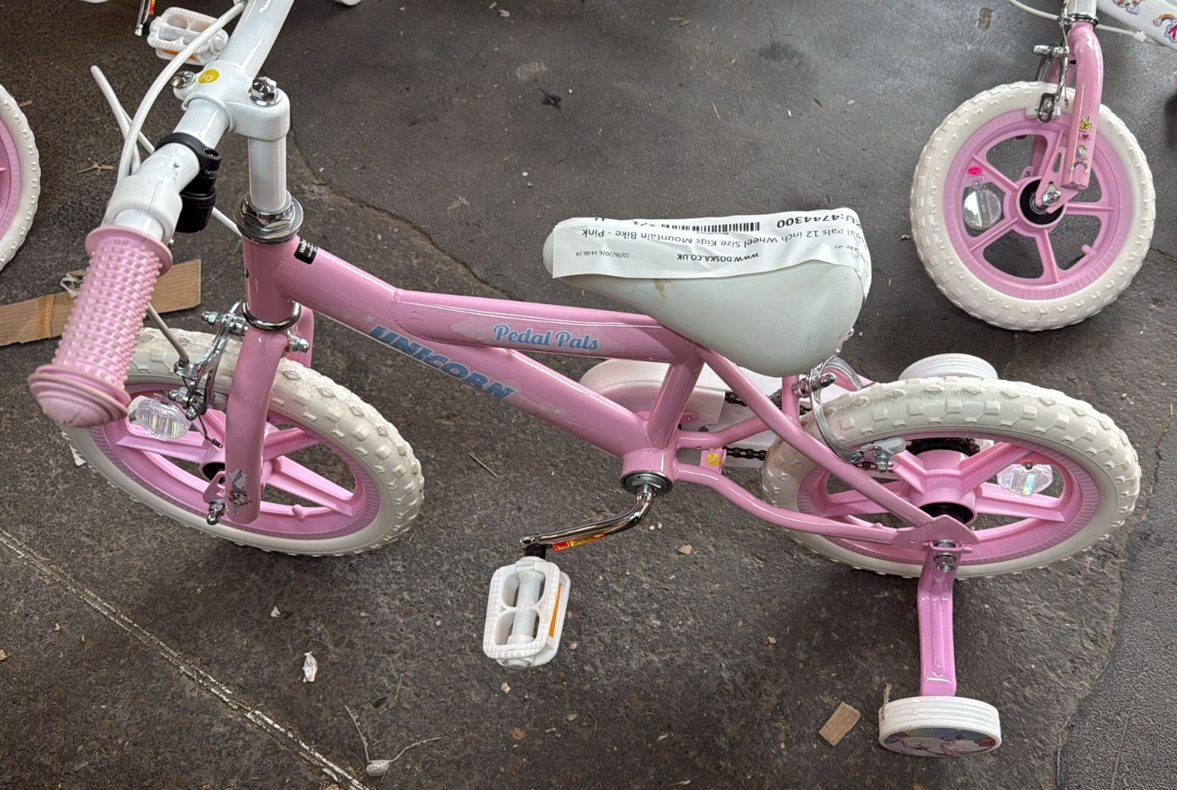 Pedal Pals 12 inch Wheel Size Kids Mountain Bike - Pink