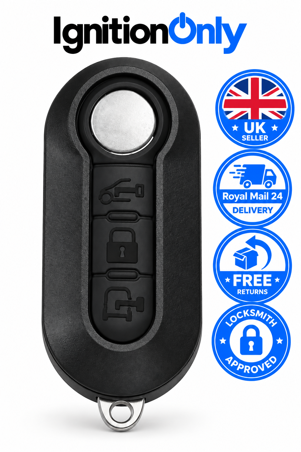 Remote Key Fob for Fiat 500L Ducato Citroen Jumper Peugeot RX2TRF198 Marelli BSI