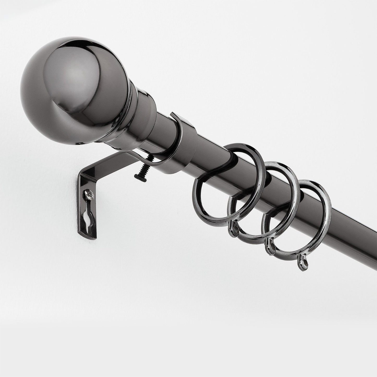 Argos Home Black Extendable Curtain Pole - 110cm - 300cm
