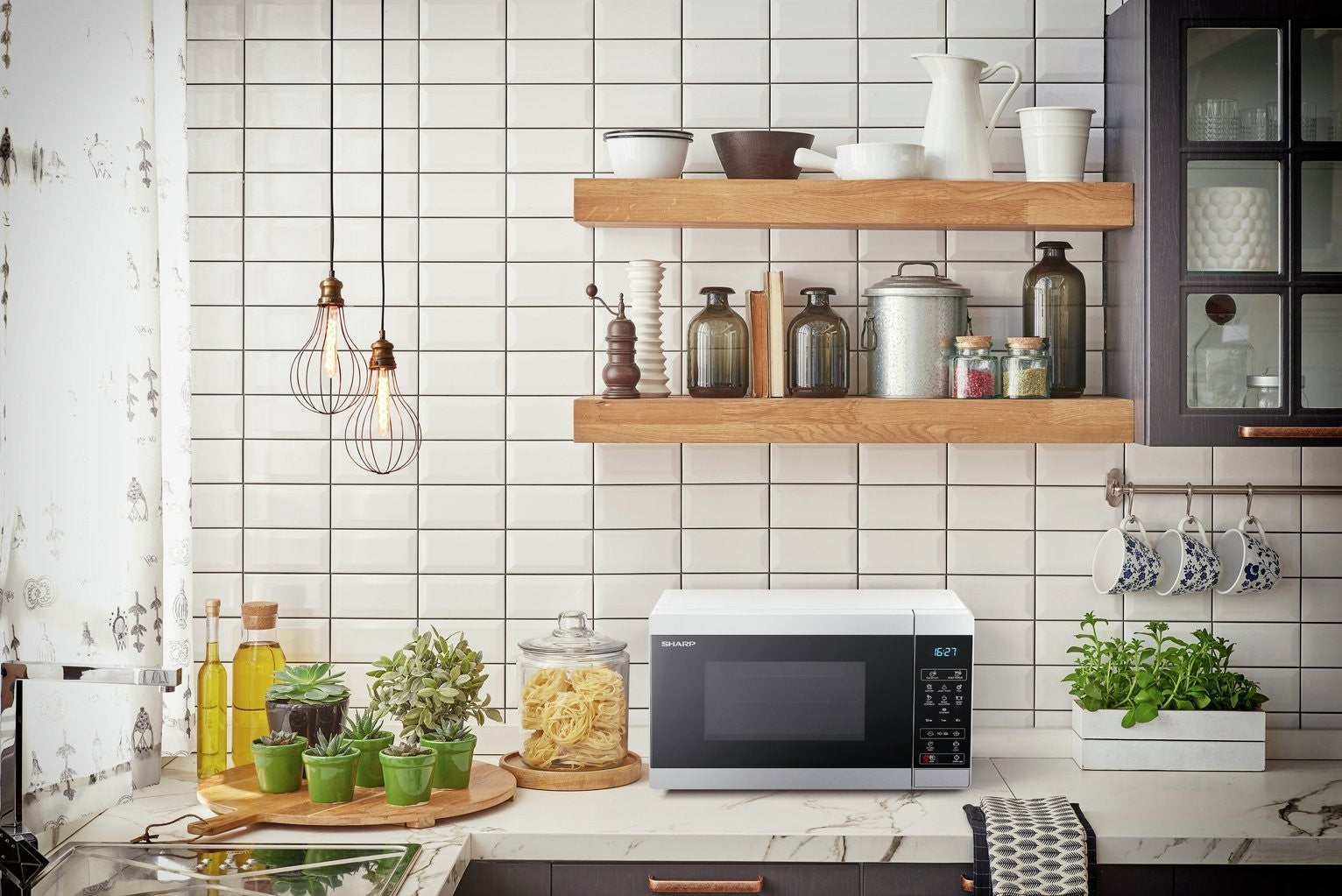 Sharp 800W Standard Microwave YC-MS02U-S - Silver