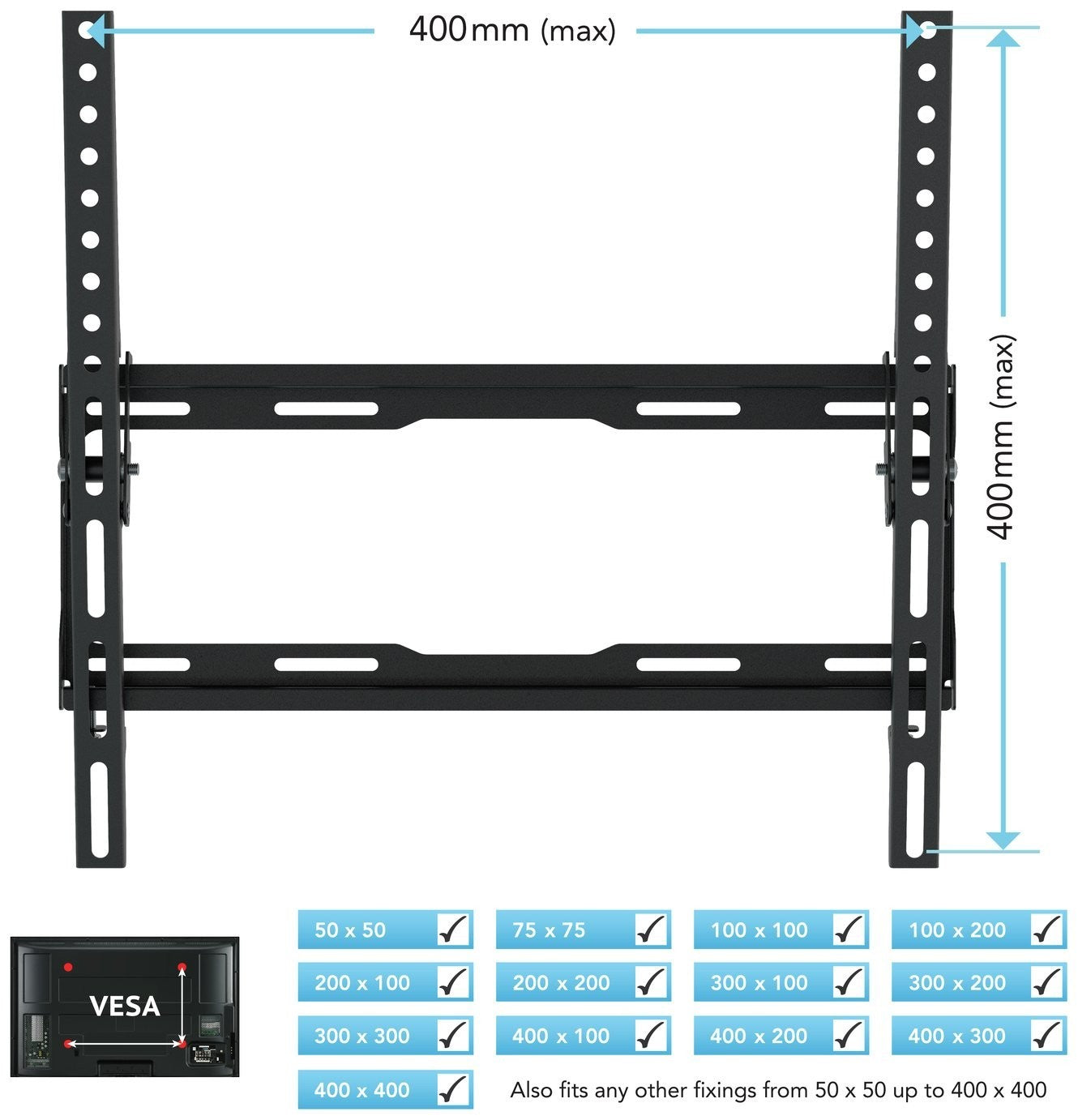 AVF Standard Tilting Up to 55 Inch TV Wall Bracket