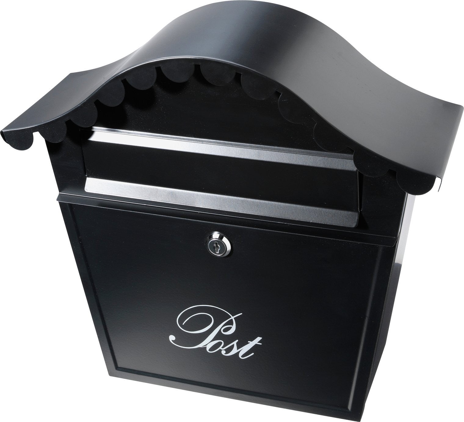 Home Senior Wall Mountable Black Lockable Letter Box