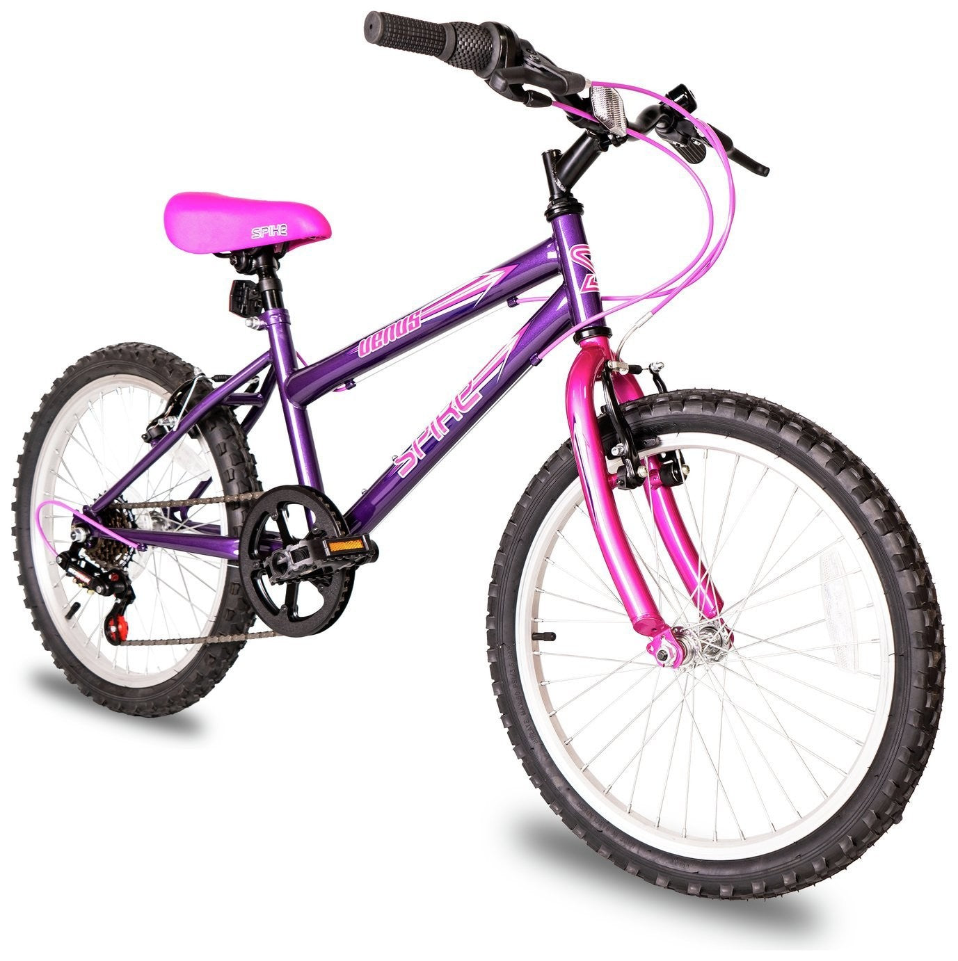 Spike 20 Inch Wheel Size Kids Mountain Bike - Purple