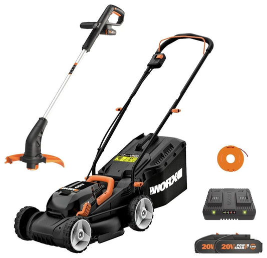 Worx Cordless 34cm Rotary Lawnmower (without Trimmer)