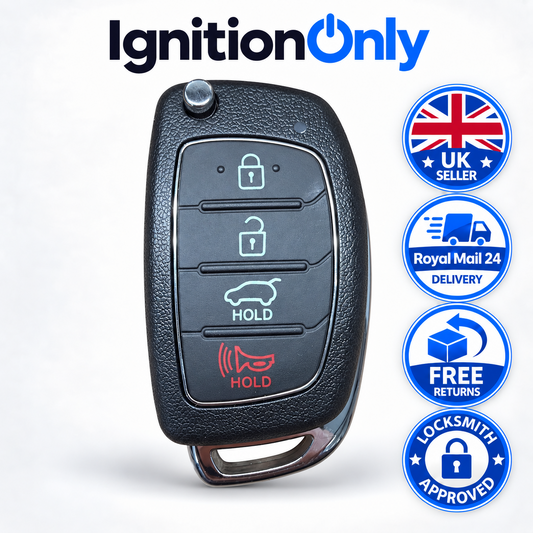 Replacement 4 Button Flip Remote Key Fob Case for Hyundai i40 2011-2015