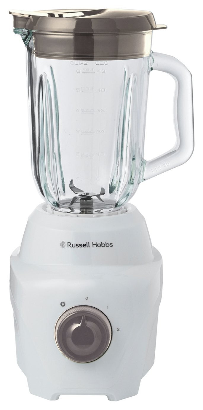 Russell Hobbs Tabletop Blender with 1.5L Glass Jug Go Create 550W White BY DOSKA