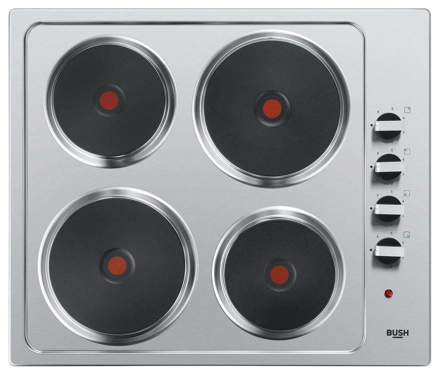 Bush RL60SPH Electric Solid Plate Hob - Stainless Steel