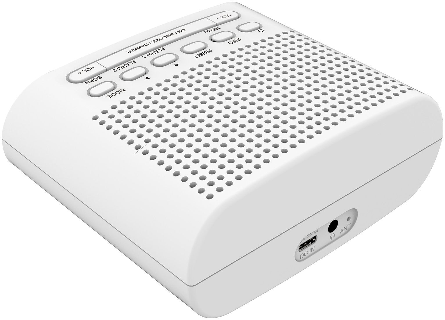 Bush Abbey Digital DAB/DAB+ FM Clock Radio - White