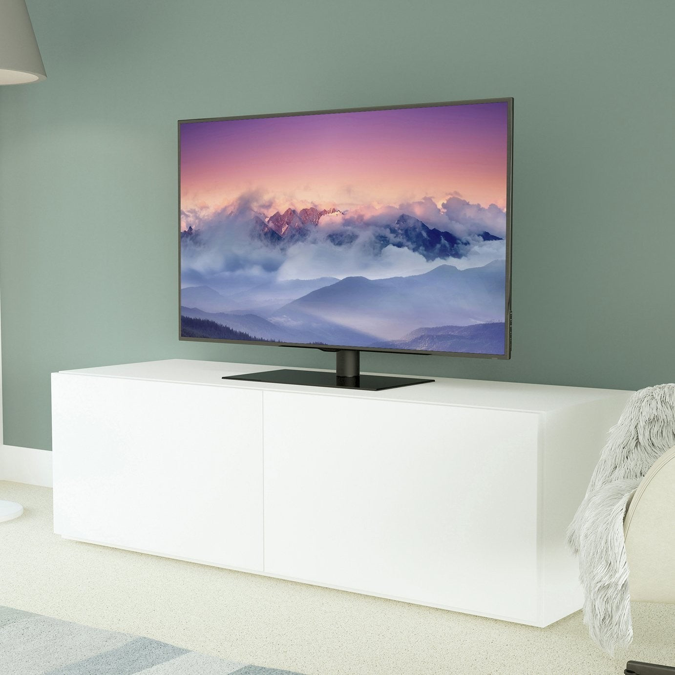 AVF Up To 60 Inch Tabletop Swivel TV Stand – Black