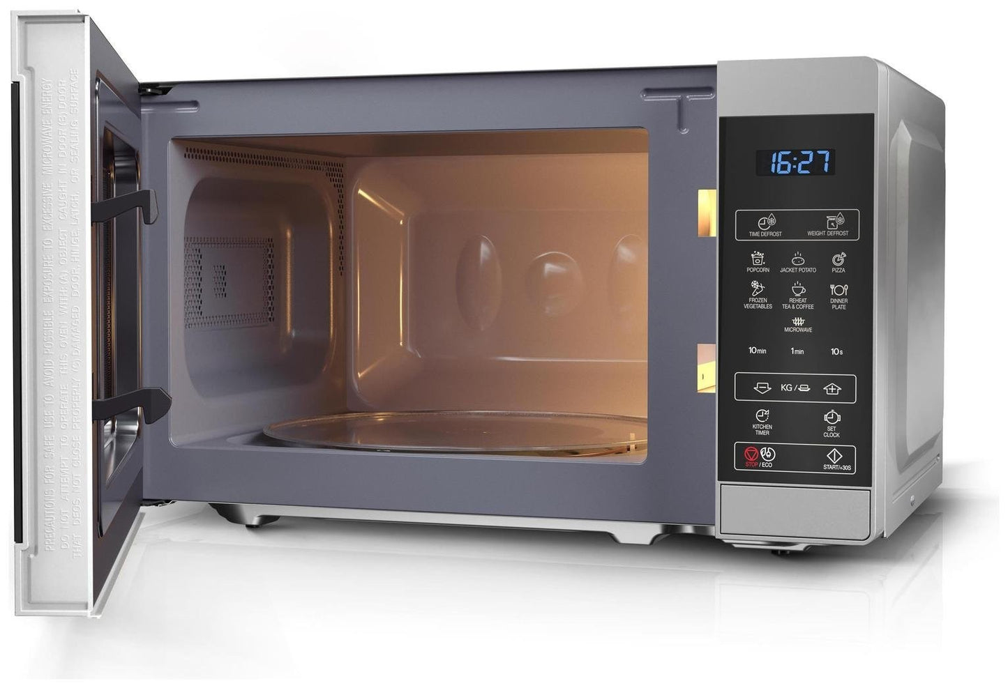 Sharp 800W Standard Microwave YC-MS02U-S - Silver