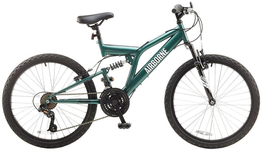 Piranha 24 Inch Unisex Mountain Bike - Dark Green