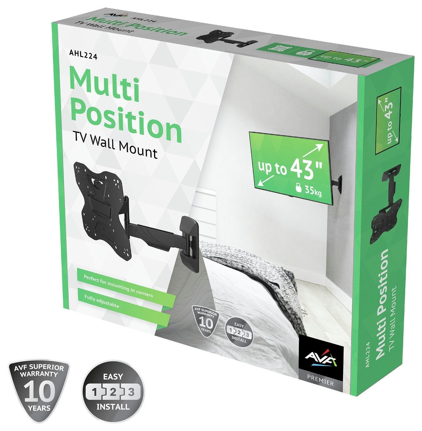 AVF Superior Multi-Position Up To 43 Inch TV Wall Bracket