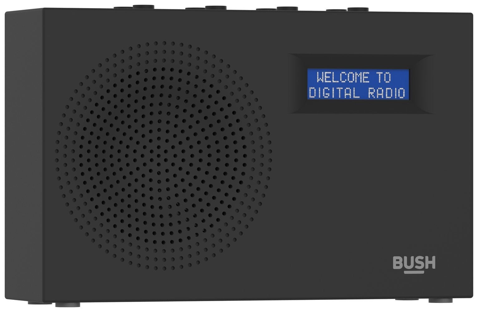Bush Compact Digital DAB FM Portable Radio - Black