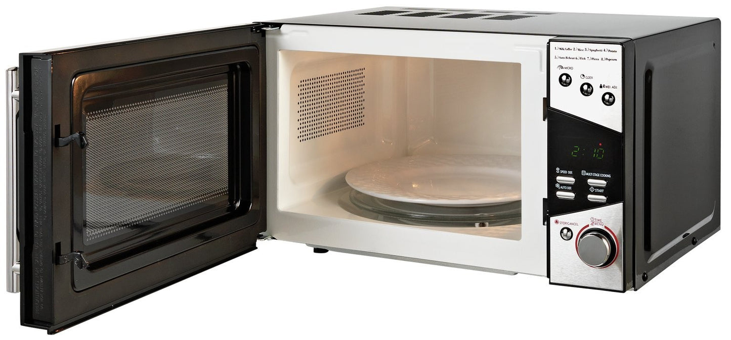 De'Longhi 800W Standard Microwave P80T5A - Black and Silver
