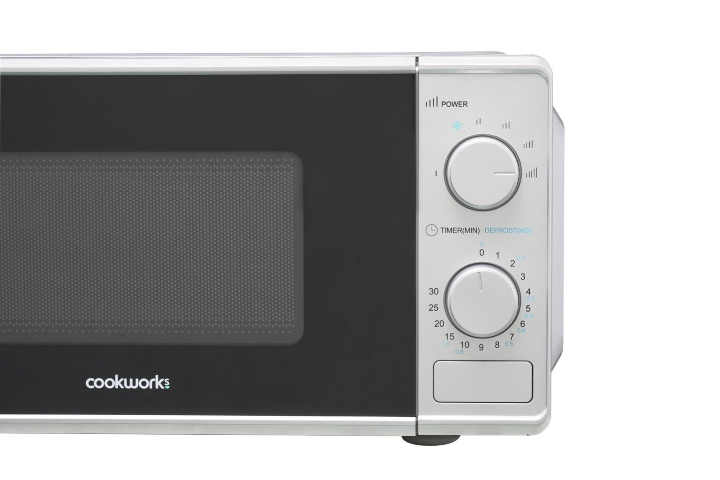 Cookworks Manual Microwave Countertop 700W 17L Compact  Silver By Doska