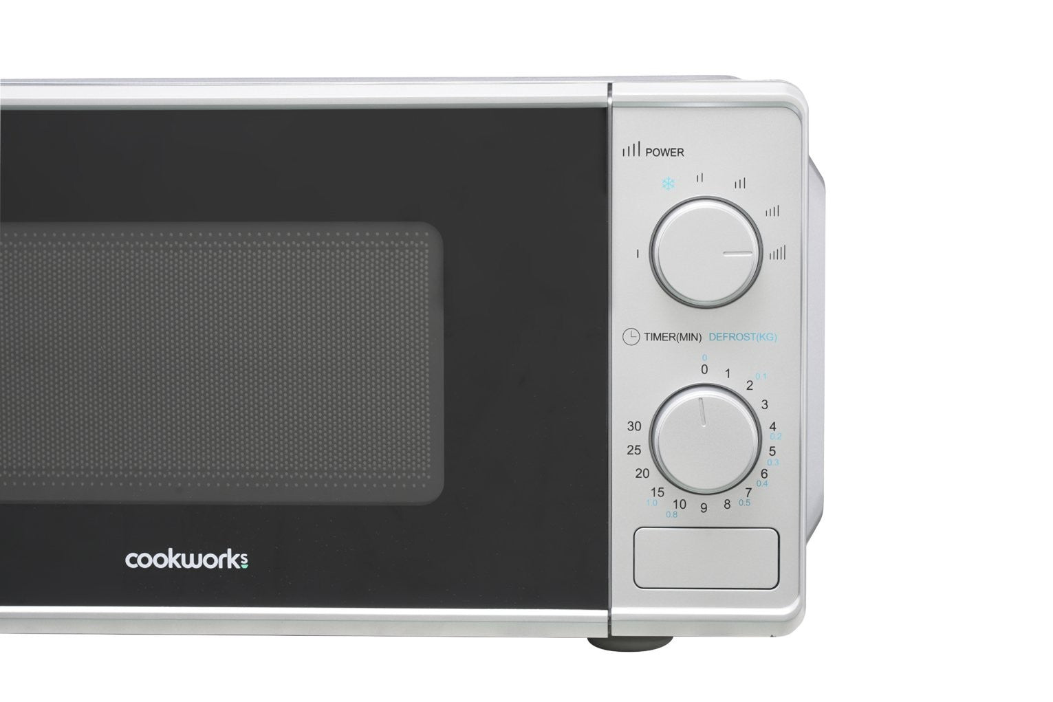 Cookworks Manual Microwave Countertop 700W 17L Compact  Silver By Doska