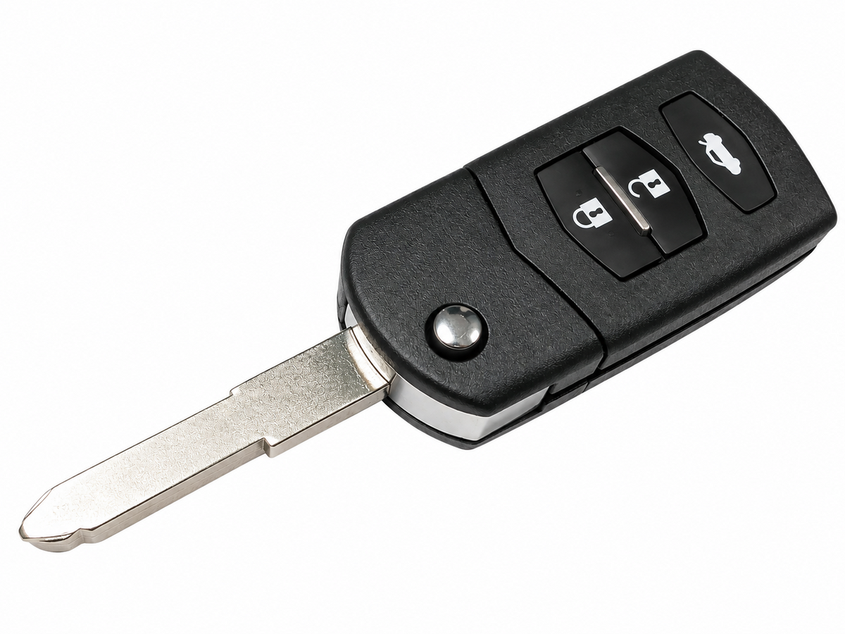 Mazda 3 6 MX-5 RX-8 Key Case 3 Button Flip Remote Fob Mitsubishi