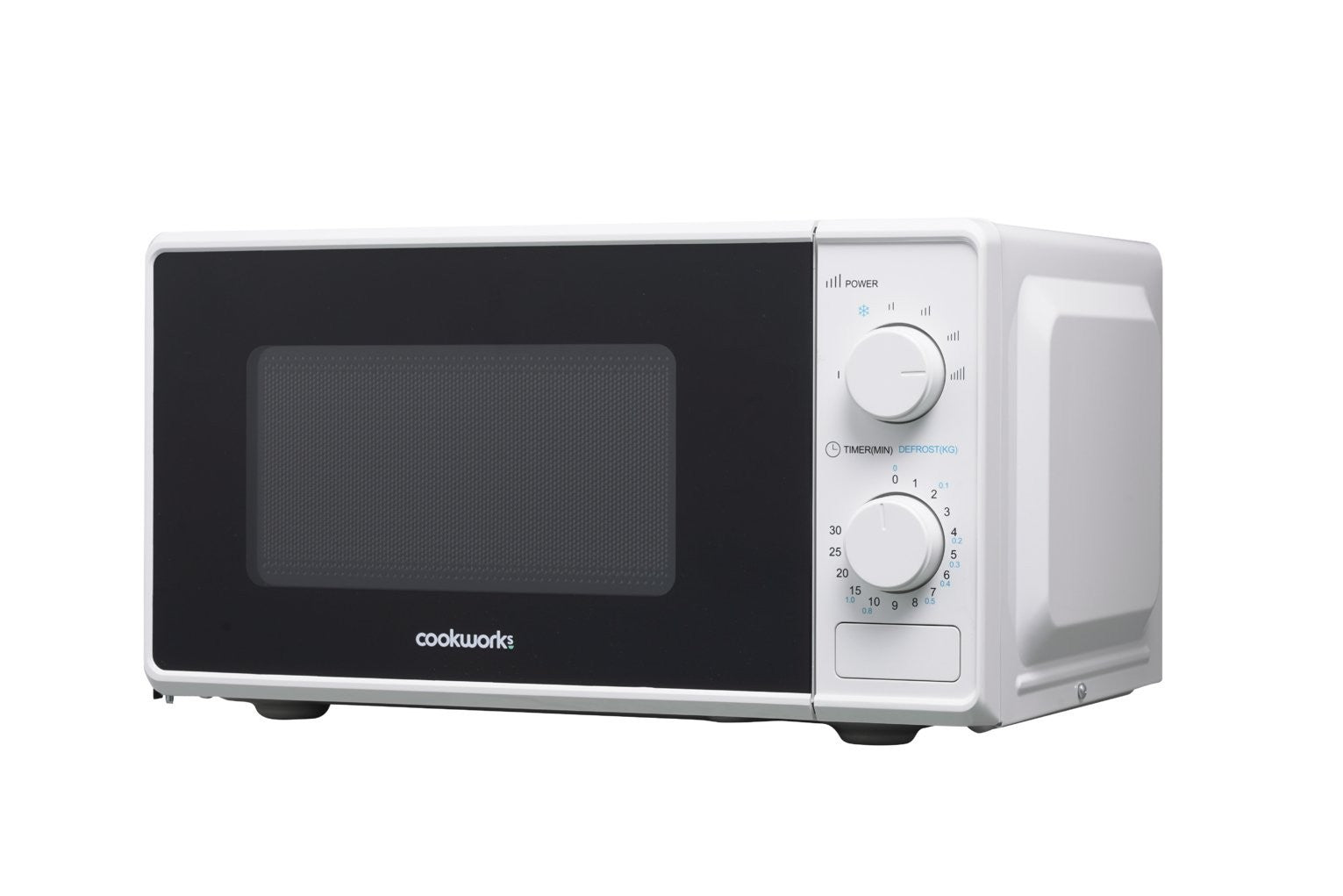 Cookworks 17L 700W Standard Microwave Dial Setting 6 Power Level MM7 - WHITE