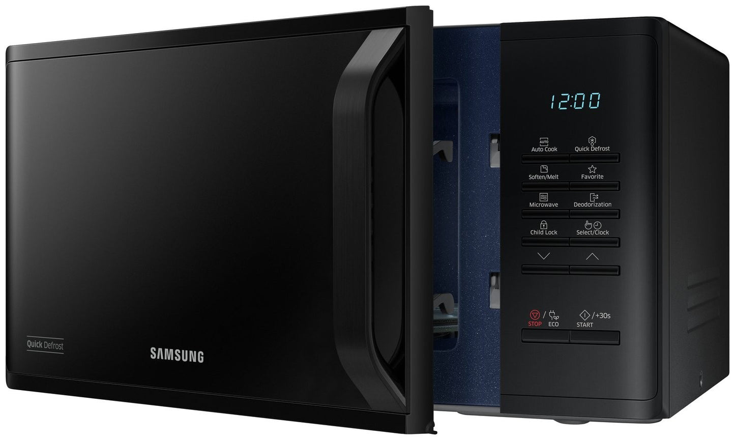 Samsung 800W 23L Standard Microwave MS23K3513AK Defrost option 6program- Black