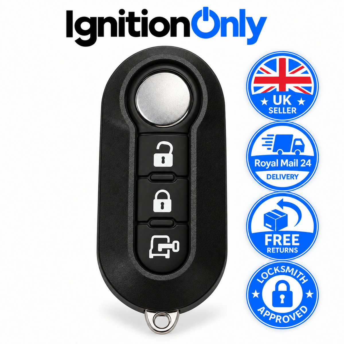 3 Button Flip Remote Key Fob Case Housing for Peugeot Boxer 2008–2022 SIP22