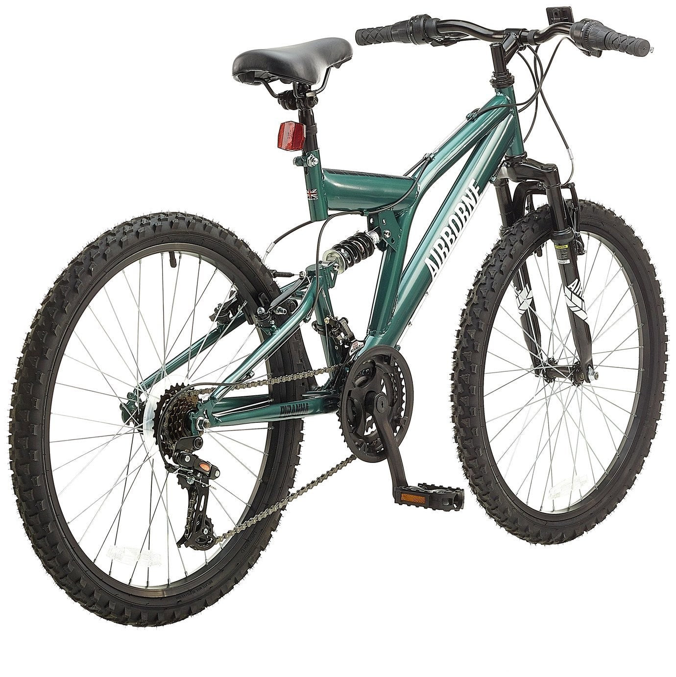 Piranha 24 Inch Unisex Mountain Bike - Dark Green