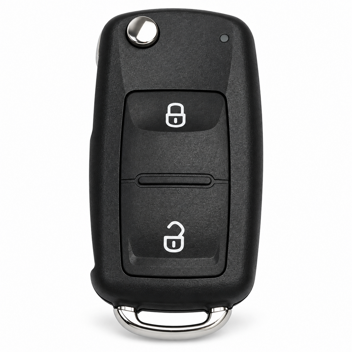 VW 2 Button Remote Key Shell Case with Badge – Replacement Key Fob Housing