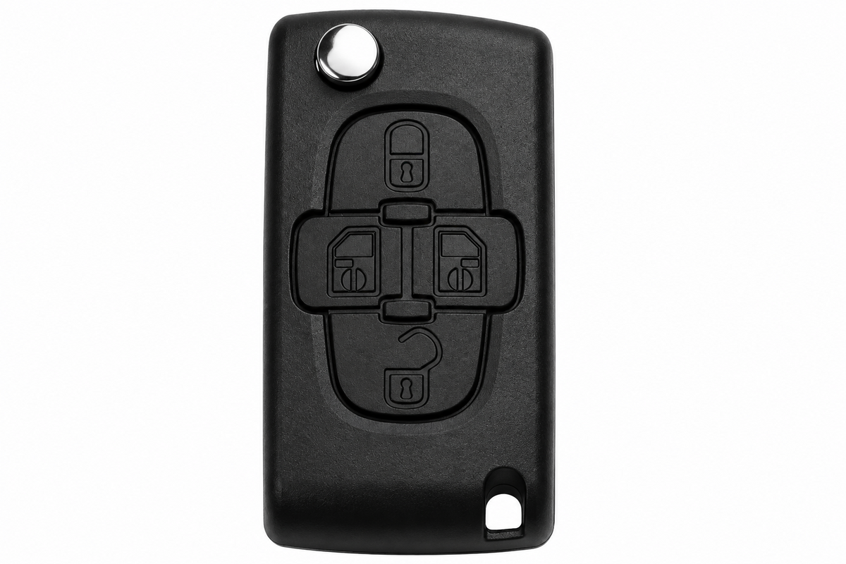 4 Button Flip Remote Key Fob Case Shell Replacement for Peugeot 1007 807