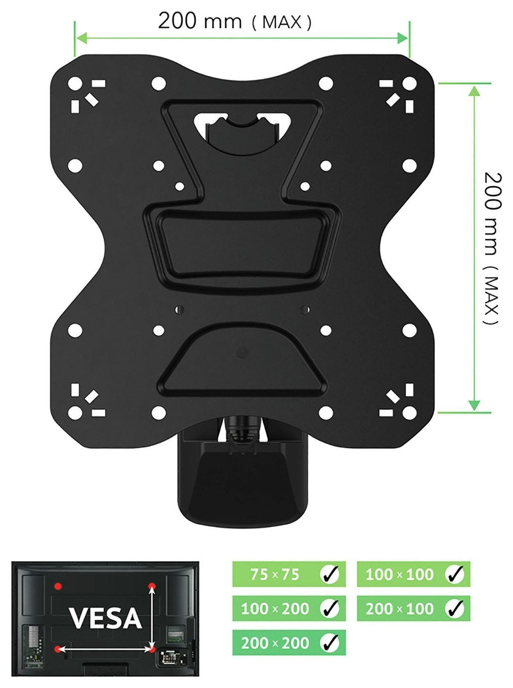 AVF Superior Multi-Position Up To 43 Inch TV Wall Bracket