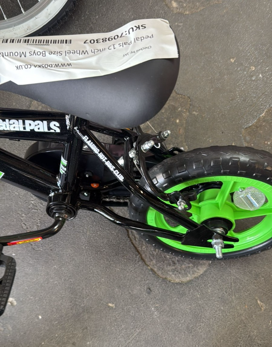 Pedal Pals 12 inch Wheel Size Boys Mountain Bike - Green