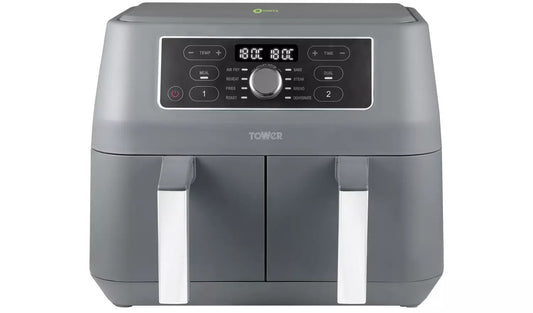 Tower T17181 Vortx Dual Basket 8L Air Fryer - Grey
