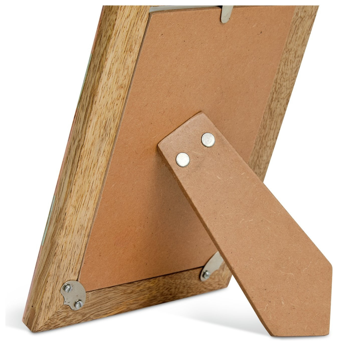 Habitat Pink & Blue Checkered Mango Wood Frame - 4x6"